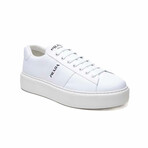 Jimmy Leather Logo Sneaker // White + Black (Euro: 42.5)