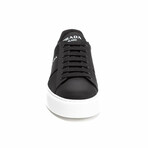 Jeremy Leather Logo Sneaker // Black + White (Euro: 40)