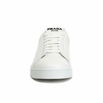 Street Style Leather Logo Sneakers // White + Black (Euro: 39)