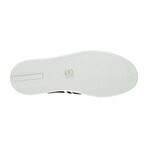 Triangle Logo Leather Sneaker // Black + White (Euro: 39)