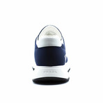 Rob Unisex Leather Logo Sneaker // Navy + White (Euro: 39)