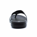 Street Style Leather Logo Slipper // Black (Euro: 39)