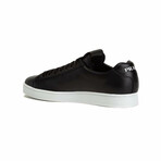 Street Style Leather Logo Sneakers // Black + White (Euro: 39)