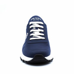 Rob Unisex Leather Logo Sneaker // Navy + White (Euro: 39)
