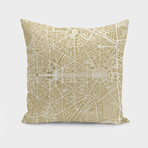 New Delhi Map Gold (14"H x 14"W)