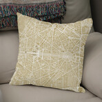 New Delhi Map Gold (14"H x 14"W)