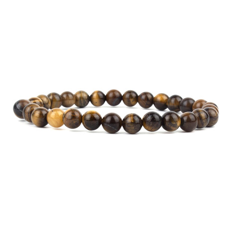Tiger Eye Natural Stone Bracelet // 6mm