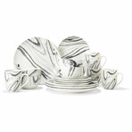 Marble Coupe 16 Piece Dinnerware Set