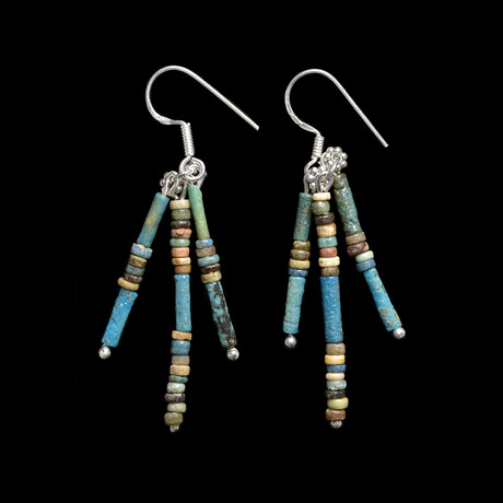 Egyptian Bead Earrings // Beads c. 1570-535 BC