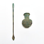 Bactrian Cosmetic Container with Spatula // c. 2000 - 1600 BC