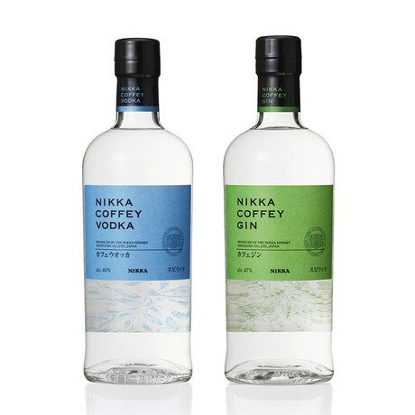 Nikka Japanese Clear Spirits // Gin + Vodka Set // Set of 2 // 750 ml Each