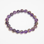 Amethyst Beaded Stretch Bracelet // 10mm