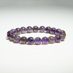 Amethyst Beaded Stretch Bracelet // 10mm