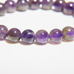 Amethyst Beaded Stretch Bracelet // 10mm