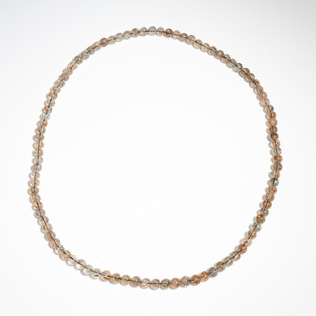 Rutilated Quartz Beaded Necklace // 8mm