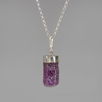 Ruby Pendant (6.2 grams) // 18" Sterling Silver Chain