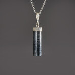 Black Tourmaline Pendant (3-5 grams) // 18" Sterling Silver Chain
