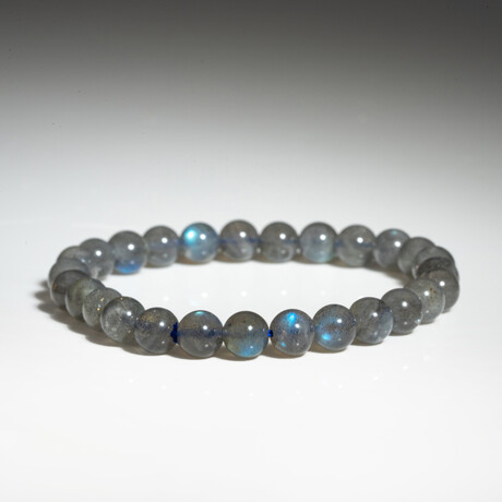 Labradorite Beaded Elastic Bracelet // 5mm