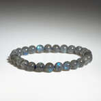 Labradorite Beaded Elastic Bracelet // 5mm