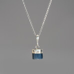 Sapphire Crystal Pendant 3.2g // 18" Sterling Silver Necklace