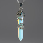 Opalite Point in Sterling Silver Pendant // 18" Sterling Silver Chain
