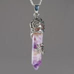 Amethyst Point in Sterling Silver Pendant // 18" Sterling Silver Chain