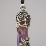 Amethyst Point in Sterling Silver Pendant // 18" Sterling Silver Chain