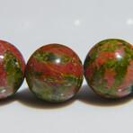 Unakite Beaded Stretch Bracelet // 8mm