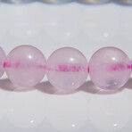 Morganite Beaded Stretch Bracelet // 8mm