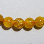 Citrine Beaded Necklace on Elastic Cord // 5mm