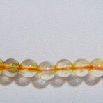 Citrine Beaded Necklace on Elastic Cord // 4mm