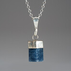 Sapphire Crystal Pendant 3.8g // 18" Sterling Silver Necklace