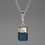Sapphire Crystal Pendant 2.4g // 18" Sterling Silver Necklace