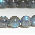Labradorite Beaded Elastic Bracelet // 5mm