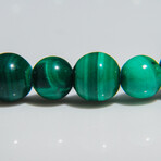 Malachite Beaded Stretch Bracelet // 4mm