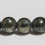 Pyrite Beaded Stretch Bracelet // 5mm