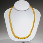 Citrine Beaded Necklace on Elastic Cord // 5mm