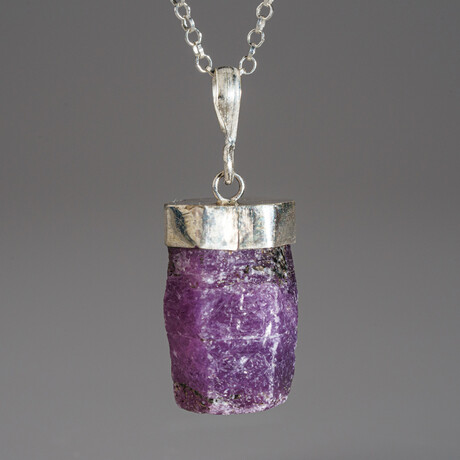 Ruby Pendant (9.2 grams) // 18" Sterling Silver Chain