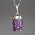 Ruby Pendant (9.2 grams) // 18" Sterling Silver Chain