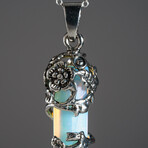 Opalite Point in Sterling Silver Pendant // 18" Sterling Silver Chain