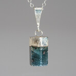 Sapphire Crystal Pendant 3.5g // 18" Sterling Silver Necklace