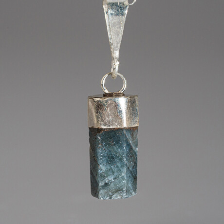Sapphire Crystal Pendant 2.2g // 18" Sterling Silver Necklace