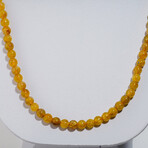 Citrine Beaded Necklace on Elastic Cord // 5mm