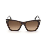 Women's Brady Oversized Pilot Sunglasses // Havana + Brown Gradient