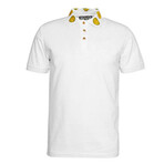 Polo With Logo // White + Yellow (XL)