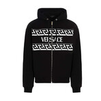 Zip-Up Hoodie // Black + White (Euro: 46)