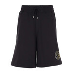 Drawstring Shorts With Logo // Black + Gold (31)