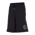 Drawstring Shorts With Logo // Black + Gold (31)
