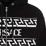 Zip-Up Hoodie // Black + White (Euro: 46)