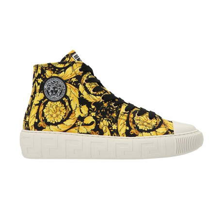 Gold Floral Design Sneaker // Gold + Black (Euro: 40)